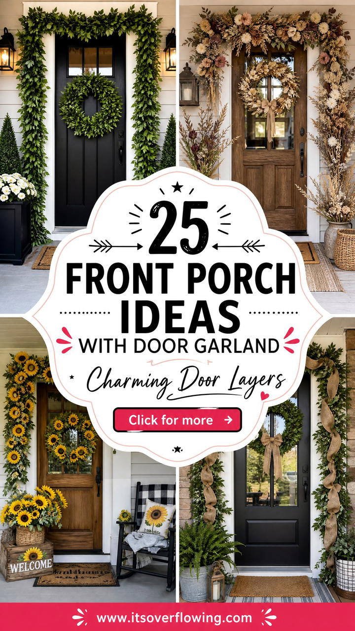 25 Front Porch Ideas With Door Garland for Charm - 25 Front Porch Ideas With Door Garland for Charm