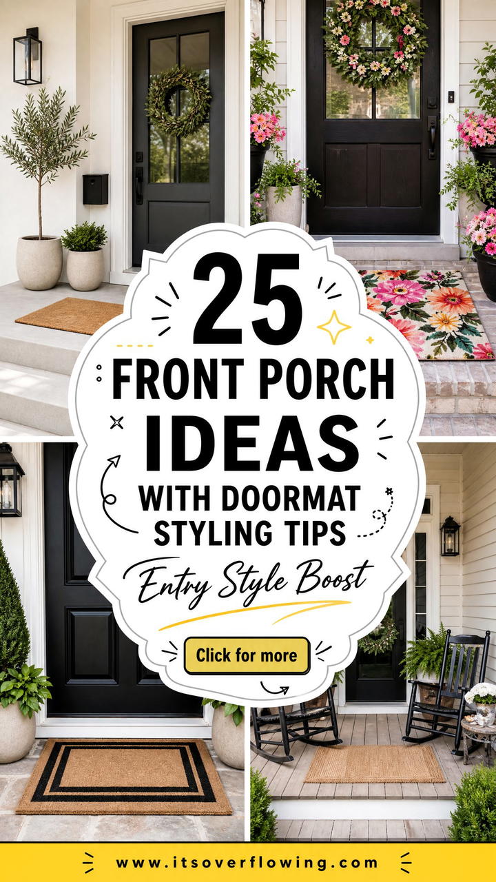 25 Front Porch Ideas With Doormat Styling Tips - 25 Front Porch Ideas With Doormat Styling Tips