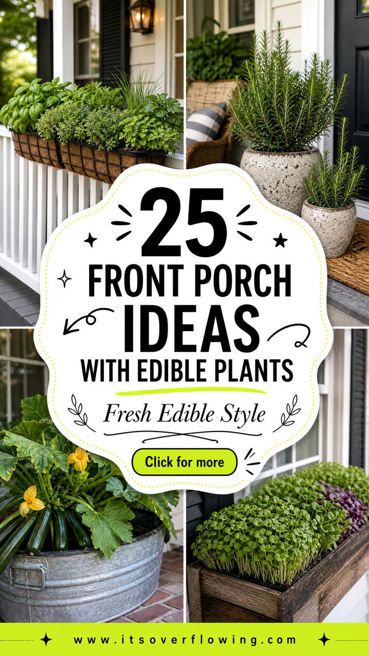 25 Front Porch Ideas With Edible Plants for Fresh Style - 25 Front Porch Ideas With Edible Plants for Fresh Style