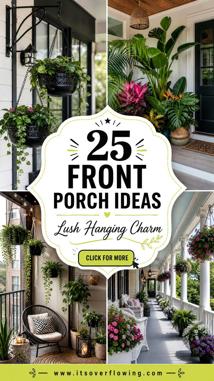 25 Front Porch Ideas With Hanging Baskets for Lush Charm - 25 Front Porch Ideas With Hanging Baskets for Lush Charm