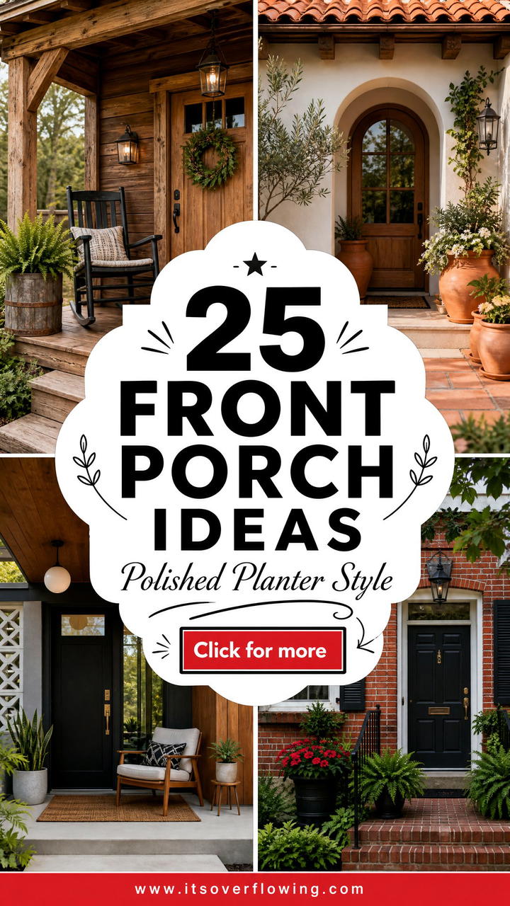 25 Front Porch Ideas With Matching Planters for Polished Style - 25 Front Porch Ideas With Matching Planters for Polished Style