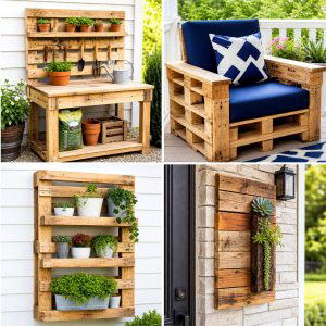 25 Front Porch Ideas With Pallet Decor for Rustic Charm