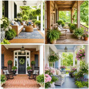 25 Front Porch Ideas With Personalized Mat for a Warm Welcome