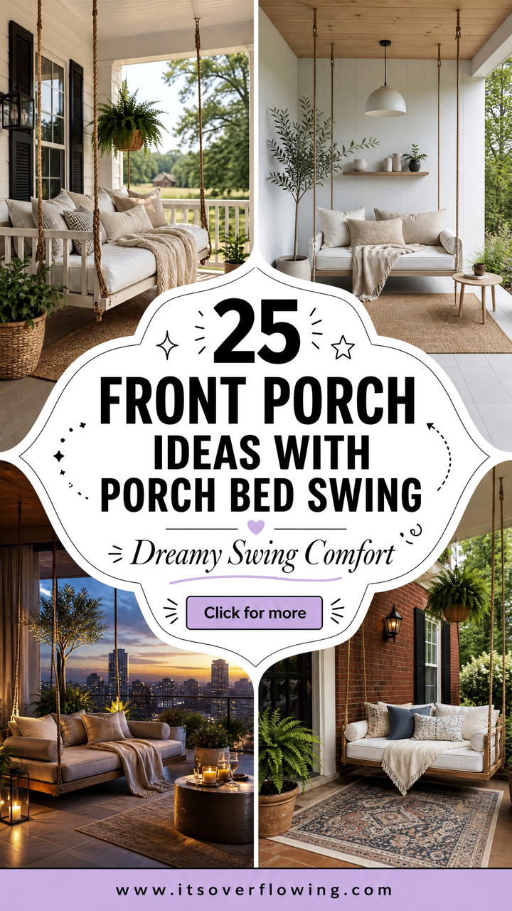 25 Front Porch Ideas With Porch Bed Swing Youll Love Now - 25 Front Porch Ideas With Porch Bed Swing You’ll Love Now