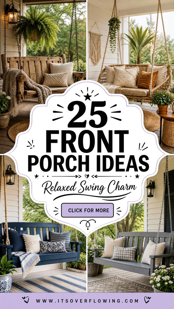 25 Front Porch Ideas With Porch Swing for Relaxed Charm - 25 Front Porch Ideas With Porch Swing for Relaxed Charm