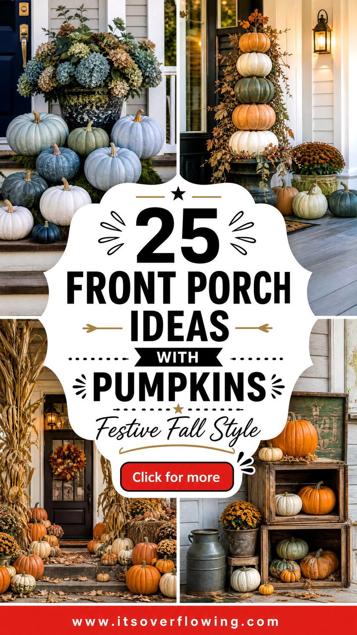 25 Front Porch Ideas With Pumpkins for Festive Fall Style - 25 Front Porch Ideas With Pumpkins for Festive Fall Style
