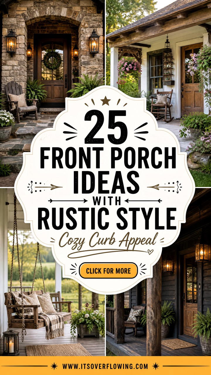 25 Front Porch Ideas With Rustic Style for Cozy Curb Appeal - 25 Front Porch Ideas With Rustic Style for Cozy Curb Appeal