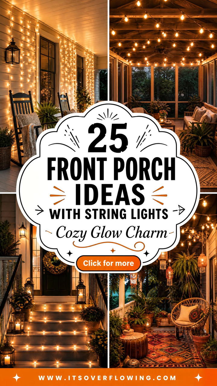 25 Front Porch Ideas With String Lights for Cozy Charm - 25 Front Porch Ideas With String Lights for Cozy Charm