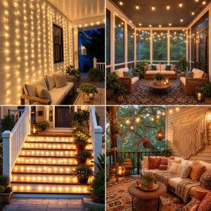 25 Front Porch Ideas With String Lights for Cozy Charm