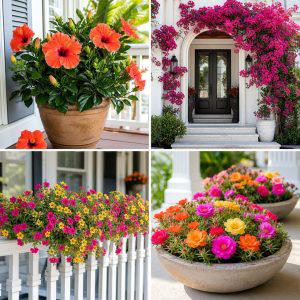 25 Front Porch Ideas With Sun Loving Plants to Brighten Up