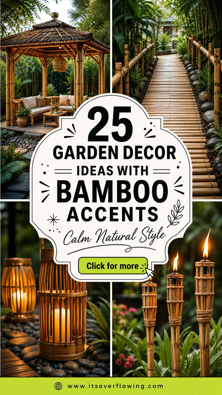 25 Garden Decor Ideas With Bamboo Accents for Calm Style - 25 Garden Decor Ideas With Bamboo Accents for Calm Style