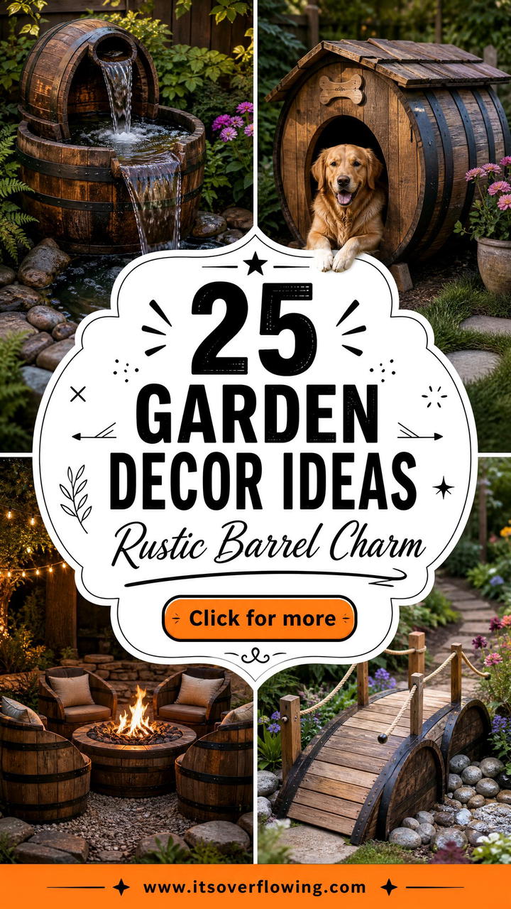 25 Garden Decor Ideas With Barrels For Rustic Outdoor Charm - 25 Garden Decor Ideas With Barrels For Rustic Outdoor Charm