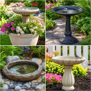 25 Garden Decor Ideas With Bird Baths For Peaceful Charm