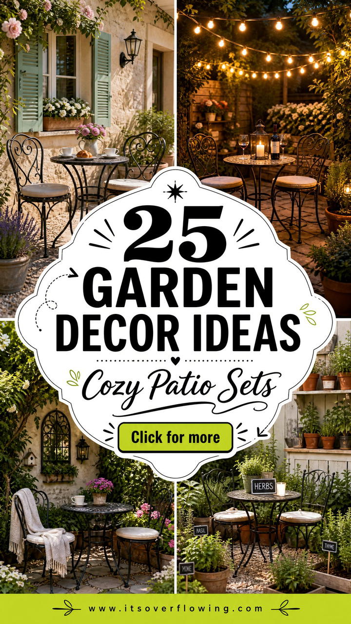 25 Garden Decor Ideas With Bistro Sets for Cozy Patios - 25 Garden Decor Ideas With Bistro Sets for Cozy Patios