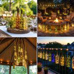25 Garden Decor Ideas With Bottle Lights For Glowing Style