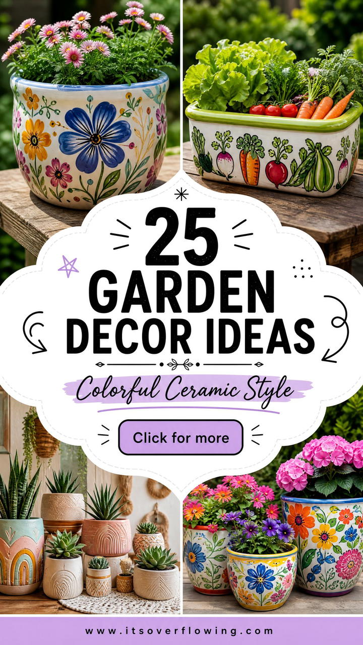 25 Garden Decor Ideas With Ceramic Planters For Colorful Style - 25 Garden Decor Ideas With Ceramic Planters For Colorful Style