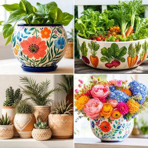 25 Garden Decor Ideas With Ceramic Planters For Colorful Style