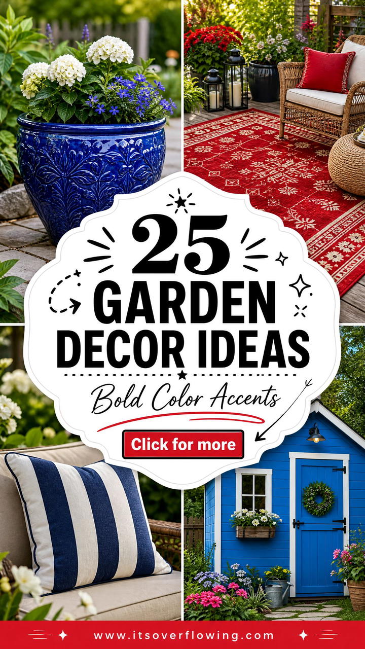 25 Garden Decor Ideas With Colorful Accents For Bold Style - 25 Garden Decor Ideas With Colorful Accents For Bold Style