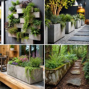 25 Garden Decor Ideas With Concrete Planters For Modern Style