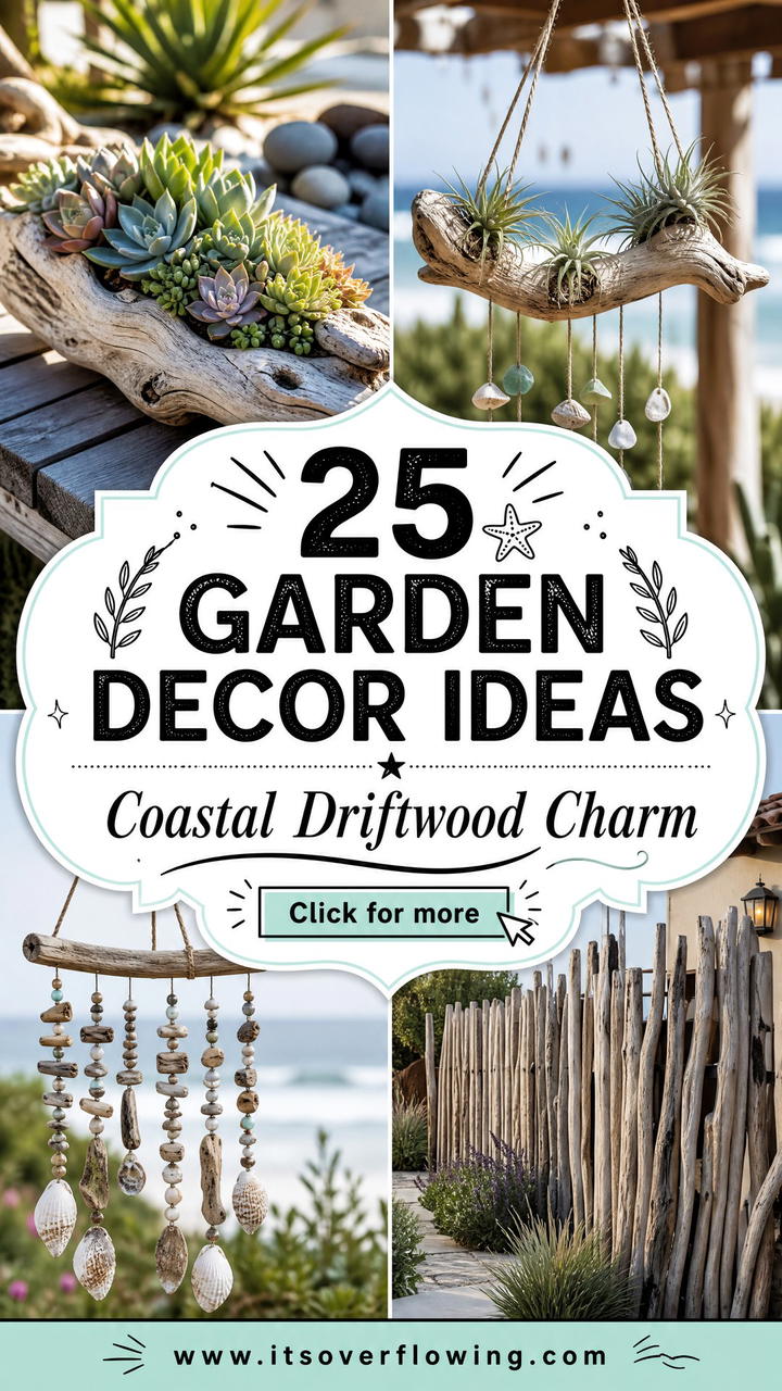 25 Garden Decor Ideas With Driftwood Accents For Coastal Charm - 25 Garden Decor Ideas With Driftwood Accents For Coastal Charm
