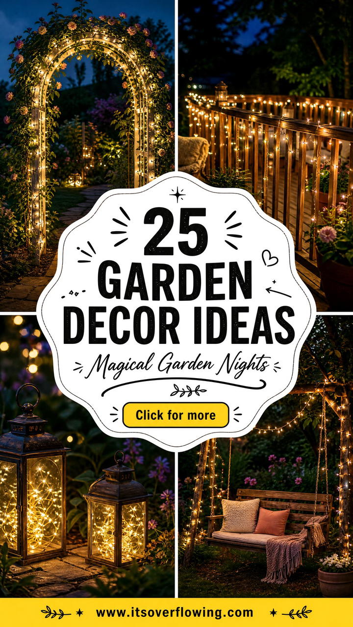 25 Garden Decor Ideas With Fairy Lights For Magical Nights - 25 Garden Decor Ideas With Fairy Lights For Magical Nights