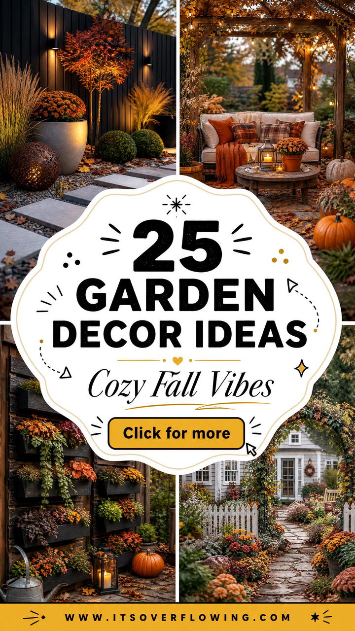25 Garden Decor Ideas With Fall Decor For Cozy Outdoor Vibes - 25 Garden Decor Ideas With Fall Decor For Cozy Outdoor Vibes
