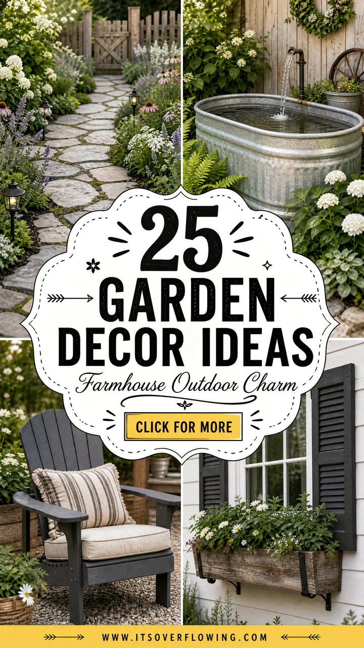 25 Garden Decor Ideas With Farmhouse Accents To Love - 25 Garden Decor Ideas With Farmhouse Accents To Love