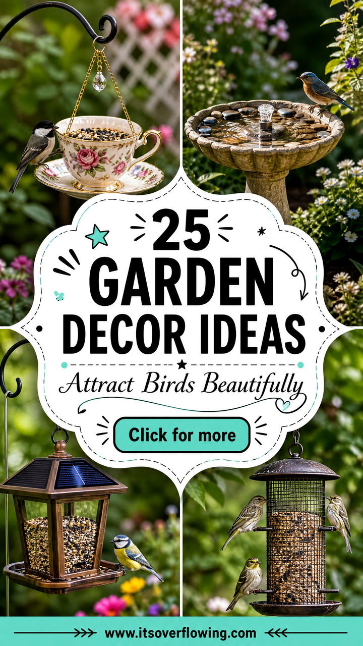 25 Garden Decor Ideas With Feeders To Attract Birds - 25 Garden Decor Ideas With Feeders To Attract Birds