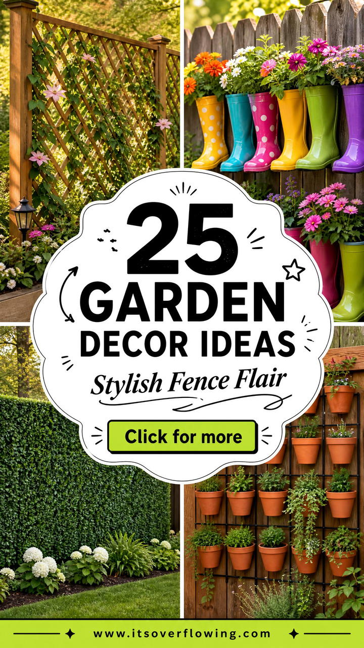 25 Garden Decor Ideas With Fence Decorations For Style - 25 Garden Decor Ideas With Fence Decorations For Style