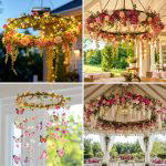 25 Garden Decor Ideas With Floral Hoops For Elegant Yards