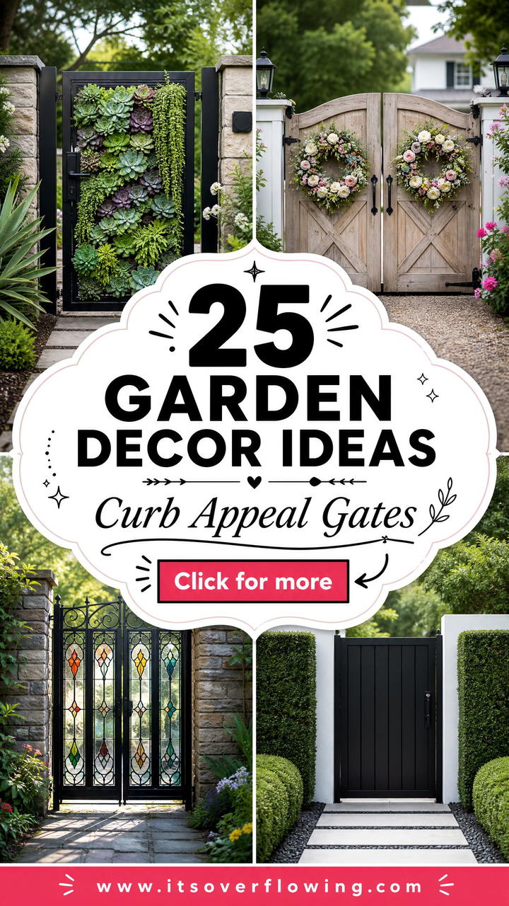 25 Garden Decor Ideas With Gate Decorations For Curb Appeal - 25 Garden Decor Ideas With Gate Decorations For Curb Appeal