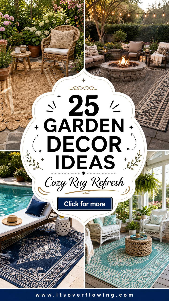 25 Garden Decor Ideas With Outdoor Rugs for Cozy Style - 25 Garden Decor Ideas With Outdoor Rugs for Cozy Style