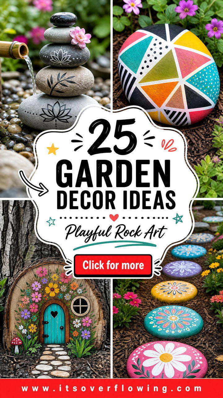 25 Garden Decor Ideas With Painted Rocks for Playful Charm - 25 Garden Decor Ideas With Painted Rocks for Playful Charm