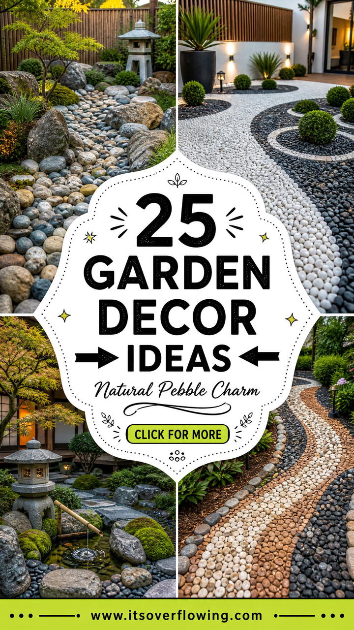 25 Garden Decor Ideas With Pebble Accents for Natural Charm - 25 Garden Decor Ideas With Pebble Accents for Natural Charm