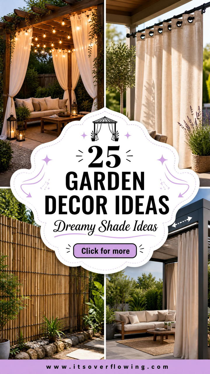 25 Garden Decor Ideas With Pergola Curtains for Dreamy Shade - 25 Garden Decor Ideas With Pergola Curtains for Dreamy Shade