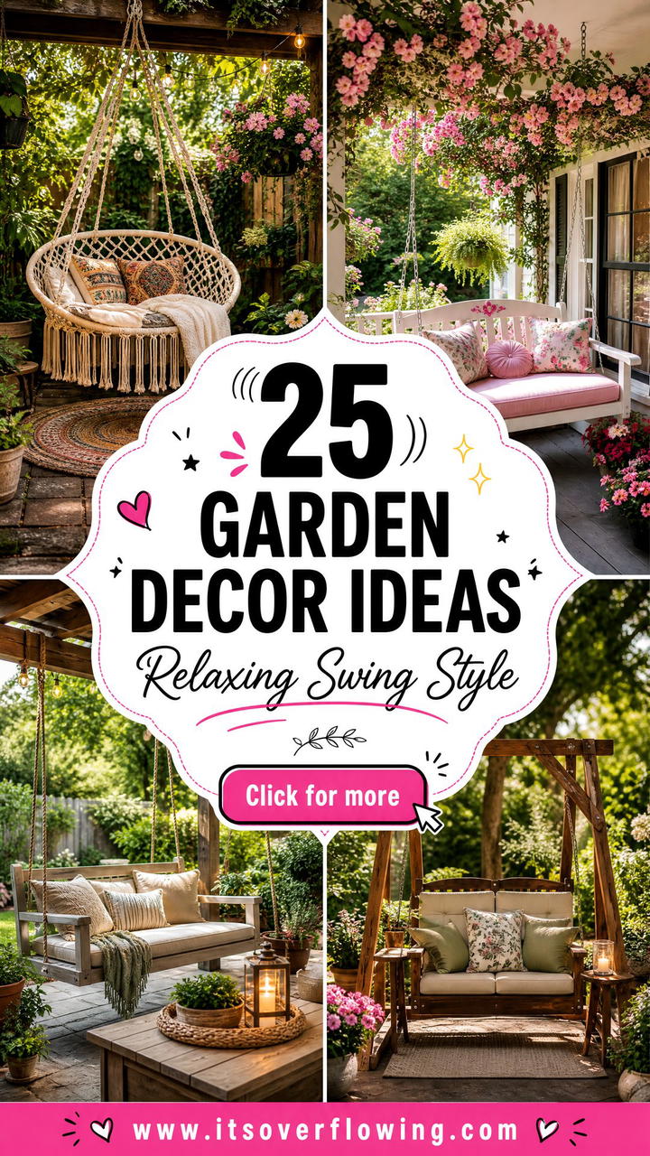 25 Garden Decor Ideas With Porch Swings for Relaxing Style - 25 Garden Decor Ideas With Porch Swings for Relaxing Style