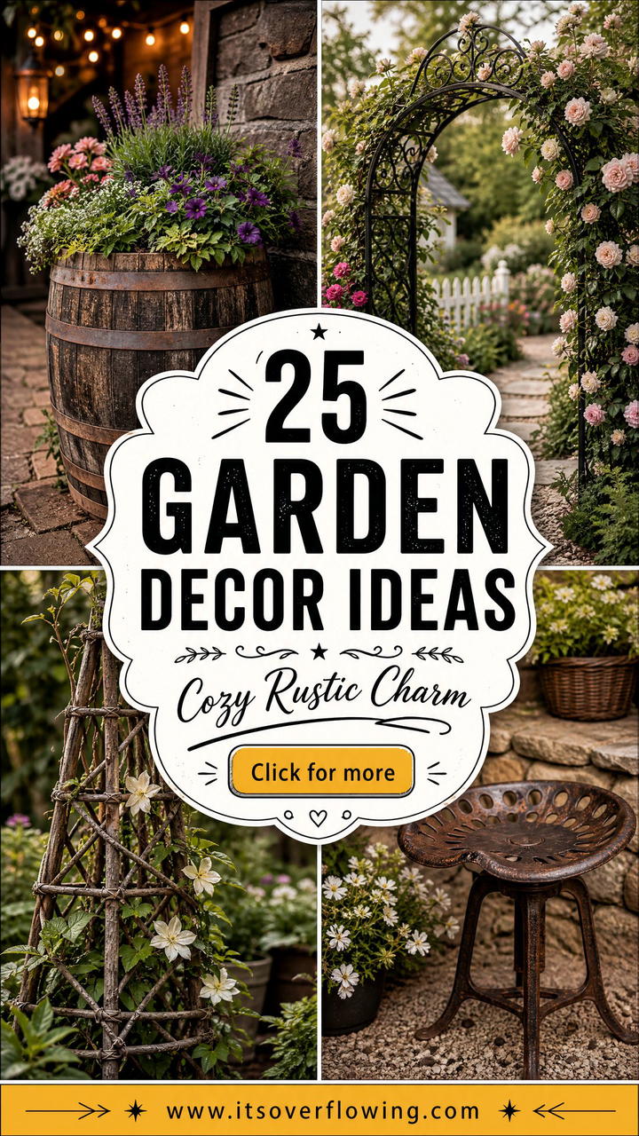 25 Garden Decor Ideas With Rustic Accents for Cozy Charm - 25 Garden Decor Ideas With Rustic Accents for Cozy Charm