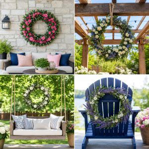 25 Garden Decor Ideas With Seasonal Wreaths for Fresh Style