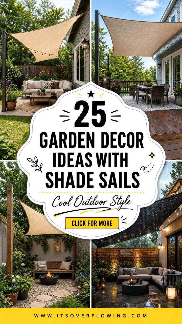 25 Garden Decor Ideas With Shade Sails for Cool Outdoor Style - 25 Garden Decor Ideas With Shade Sails for Cool Outdoor Style