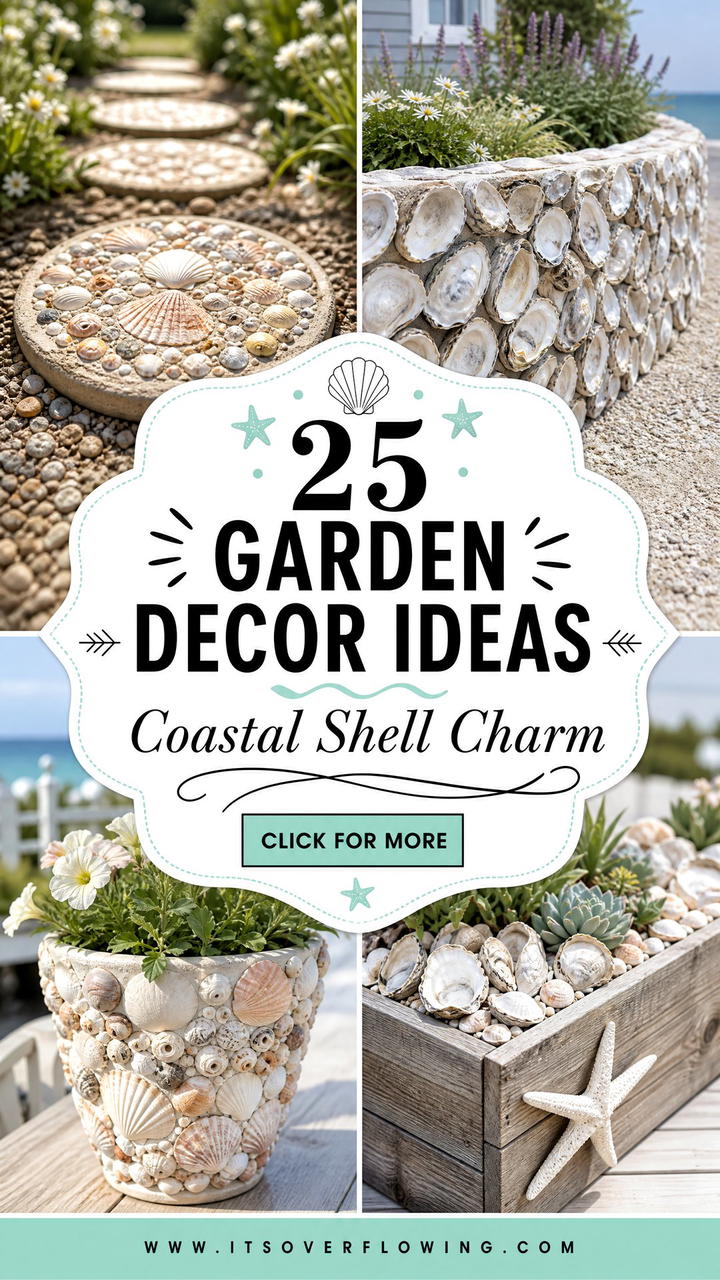 25 Garden Decor Ideas With Shell Accents for Coastal Charm - 25 Garden Decor Ideas With Shell Accents for Coastal Charm