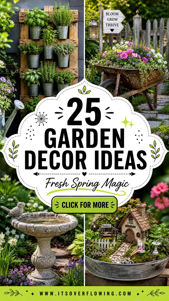 25 Garden Decor Ideas With Spring Decor to Refresh Your Yard - 25 Garden Decor Ideas With Spring Decor to Refresh Your Yard