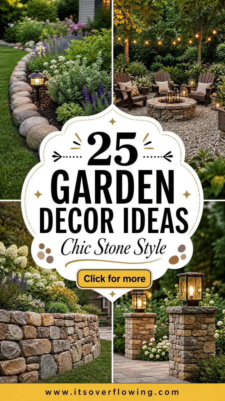 25 Garden Decor Ideas With Stone Accents for a Chic Yard - 25 Garden Decor Ideas With Stone Accents for a Chic Yard