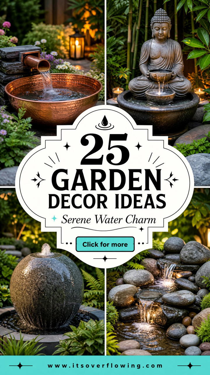 25 Garden Decor Ideas With Tabletop Fountains Youll Love - 25 Garden Decor Ideas With Tabletop Fountains You’ll Love