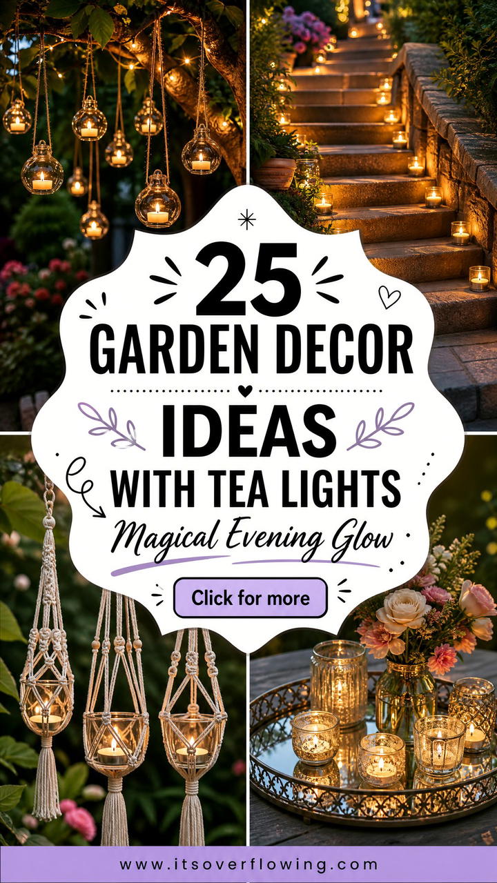 25 Garden Decor Ideas With Tea Lights for Magical Evenings - 25 Garden Decor Ideas With Tea Lights for Magical Evenings