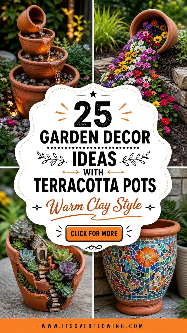25 Garden Decor Ideas With Terracotta Pots for Warm Style - 25 Garden Decor Ideas With Terracotta Pots for Warm Style