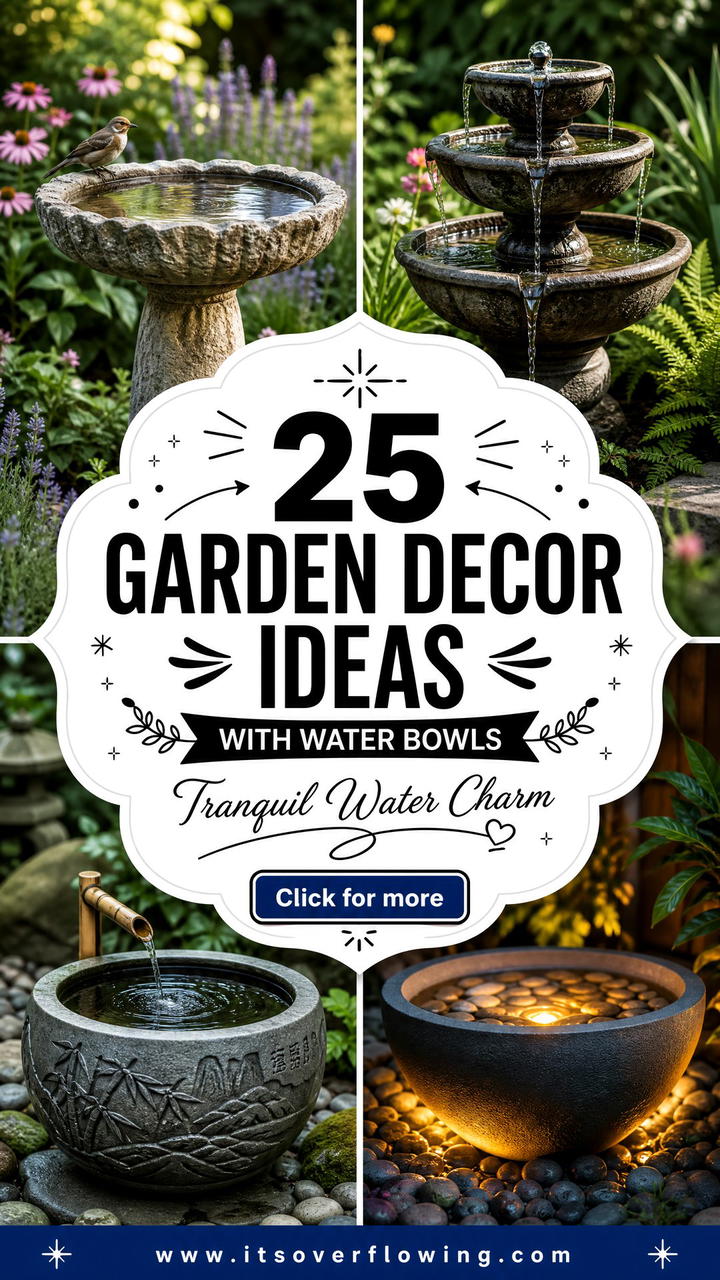 25 Garden Decor Ideas With Water Bowls for Tranquil Charm - 25 Garden Decor Ideas With Water Bowls for Tranquil Charm