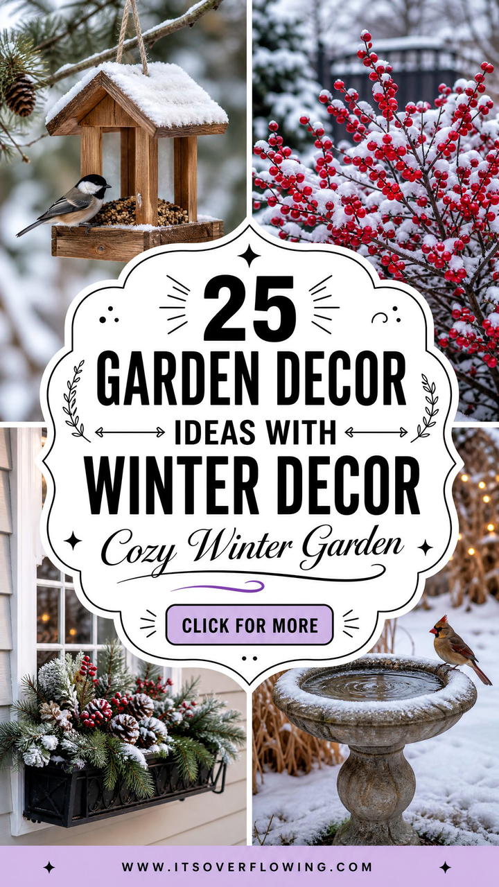 25 Garden Decor Ideas With Winter Decor for Cozy Style - 25 Garden Decor Ideas With Winter Decor for Cozy Style