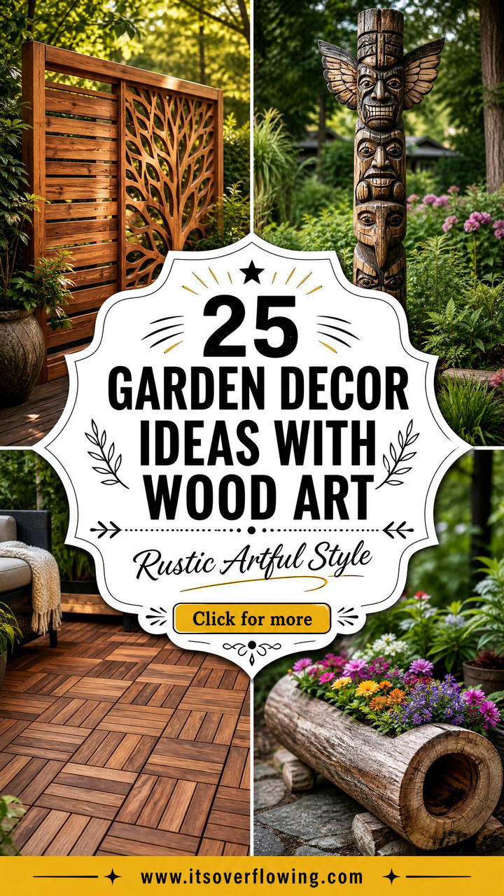 25 Garden Decor Ideas With Wood Art for Rustic Style - 25 Garden Decor Ideas With Wood Art for Rustic Style