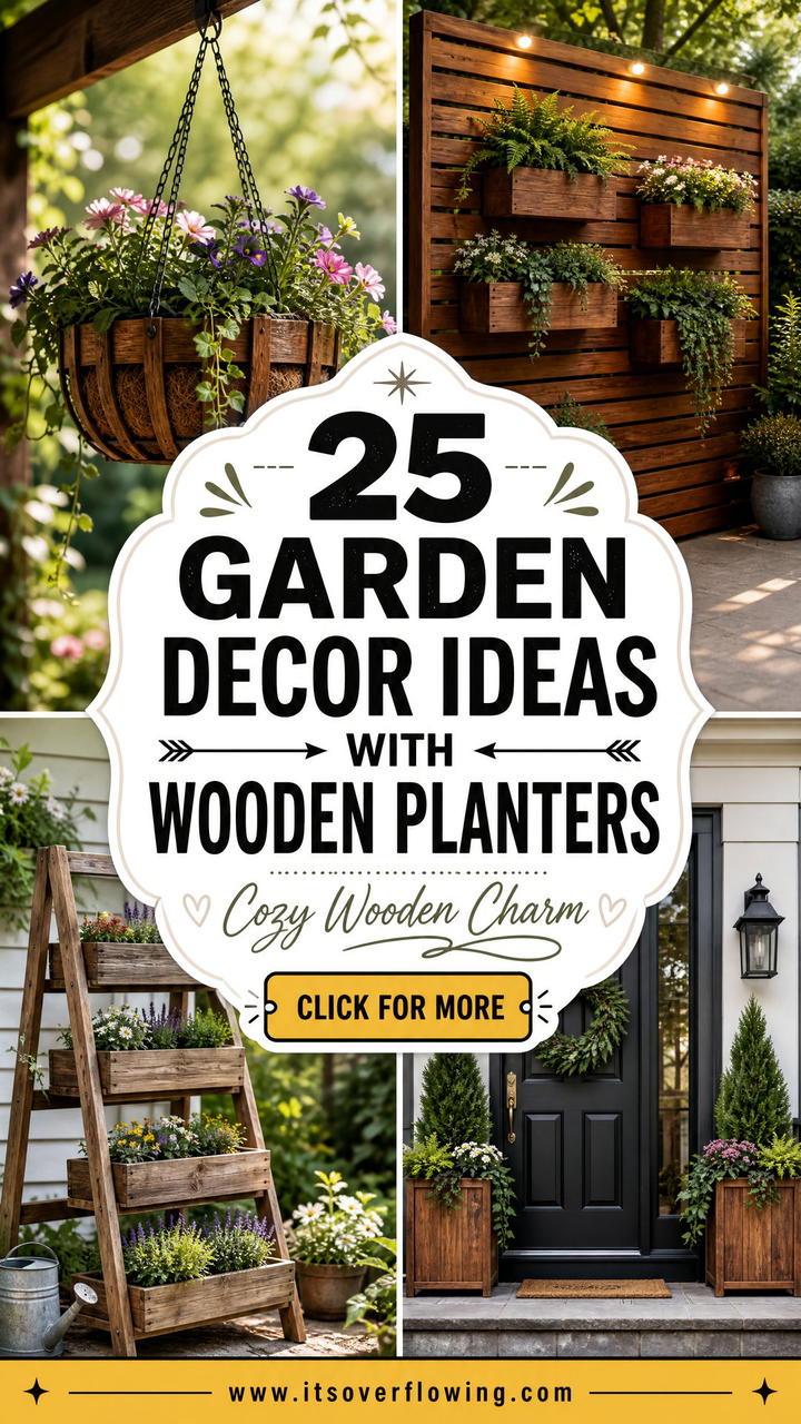 25 Garden Decor Ideas With Wooden Planters for Cozy Charm - 25 Garden Decor Ideas With Wooden Planters for Cozy Charm