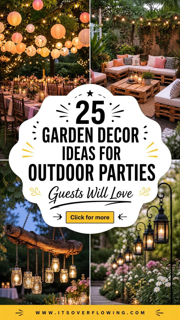 25 Garden Decor Ideas for Outdoor Parties Guests Will Love - 25 Garden Decor Ideas for Outdoor Parties Guests Will Love